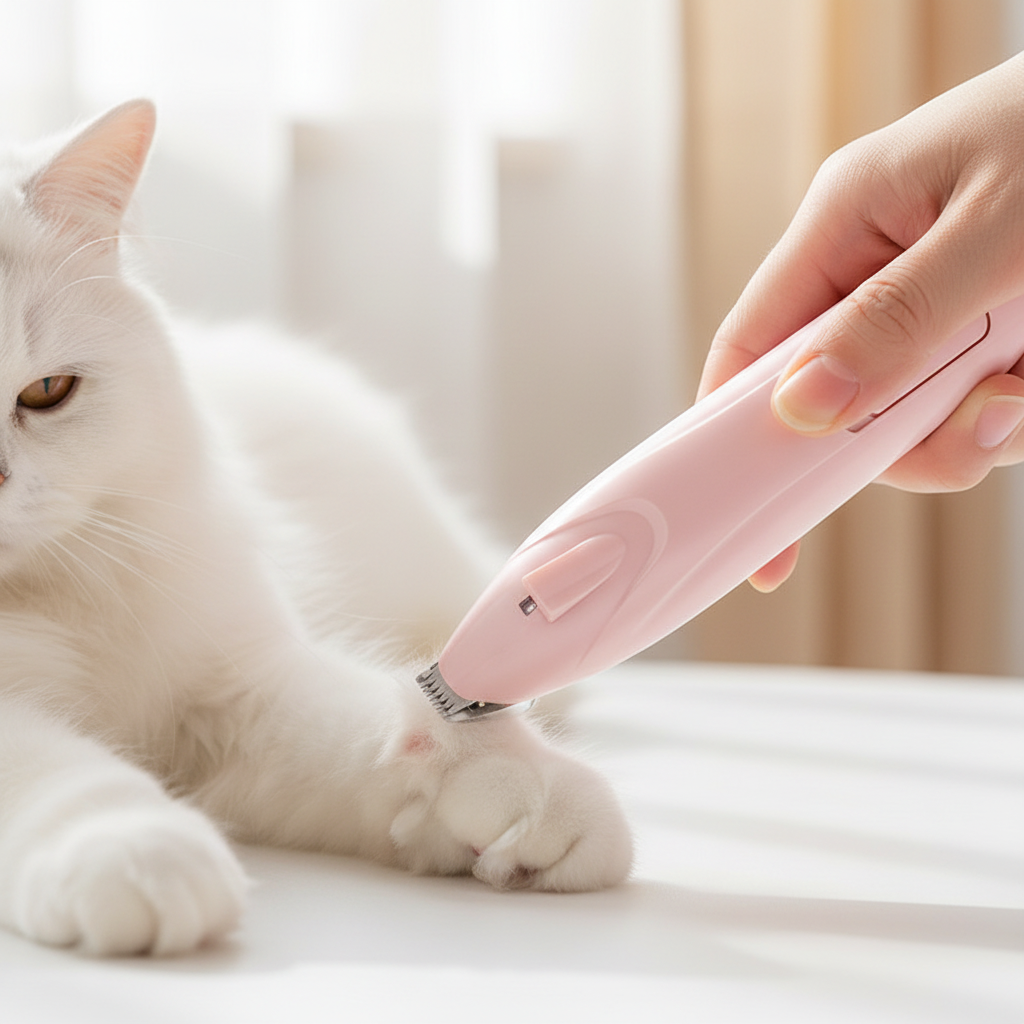 Pink trimmer cat paw