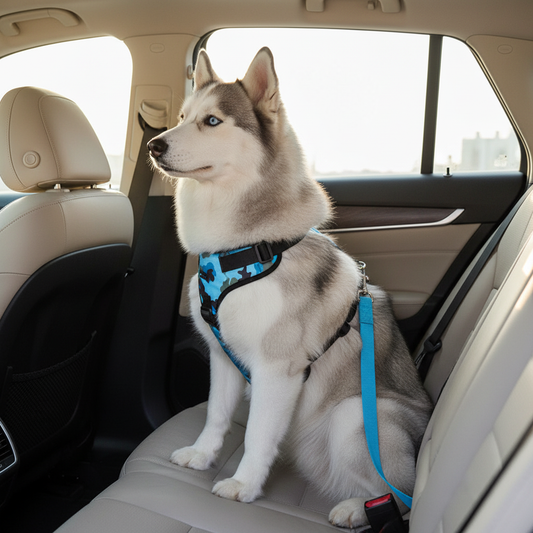 Blue camo harness Husky